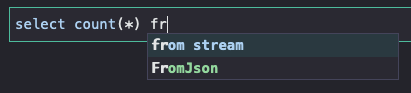 Seq autocomplete of keywords
