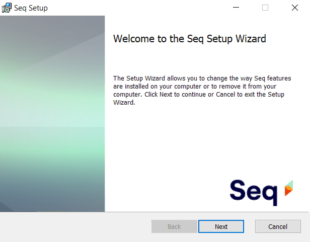 Seq Setup Wizard.