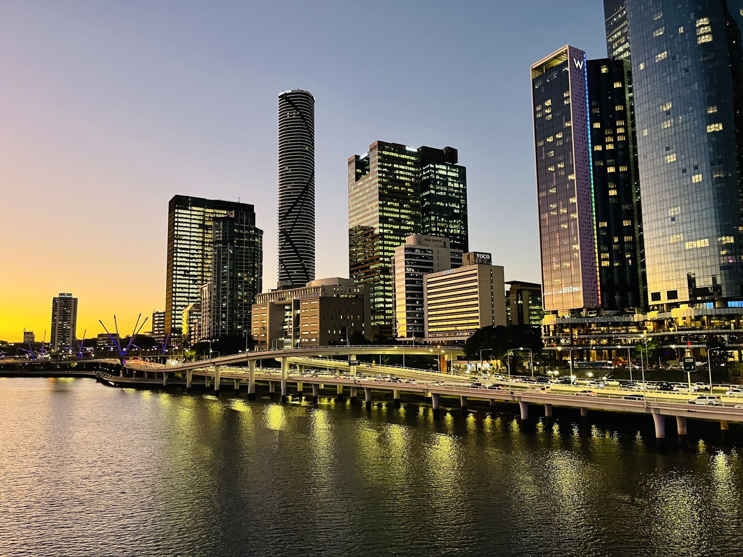 Brisbane skyline at twilight