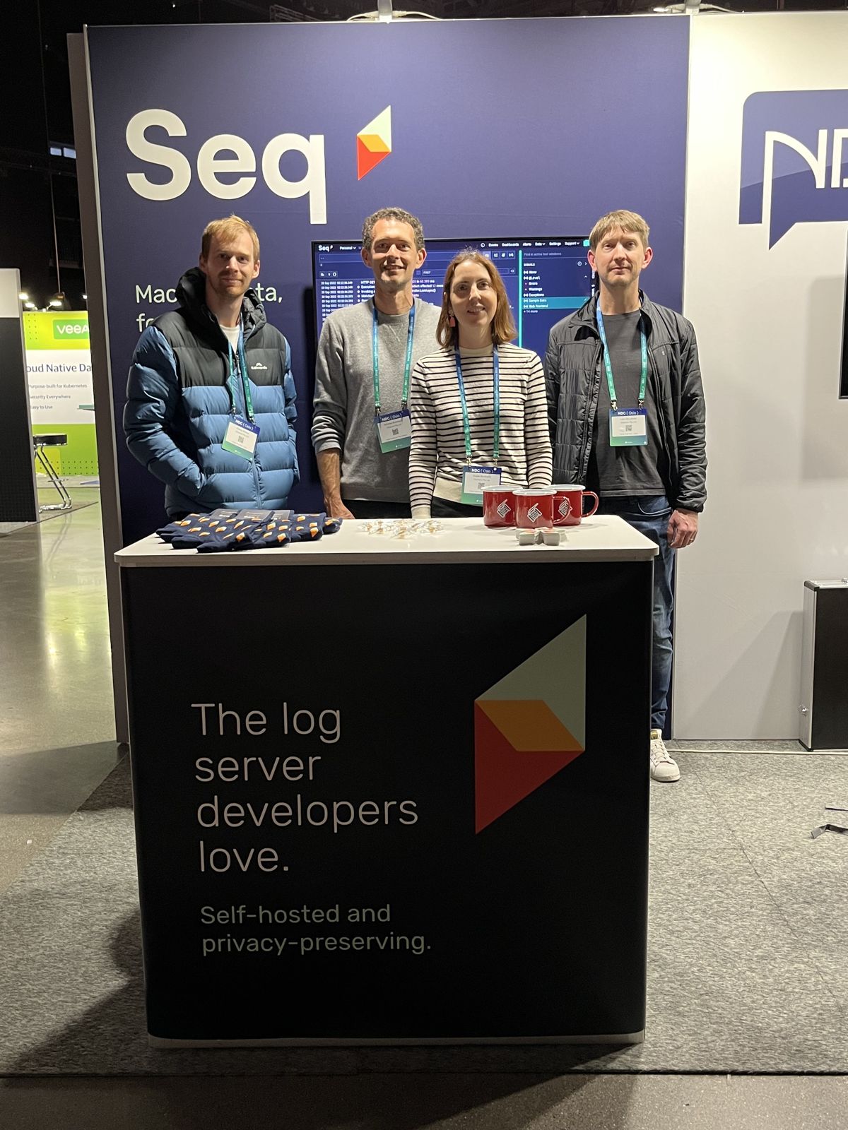 At the Seq booth in NDC Oslo