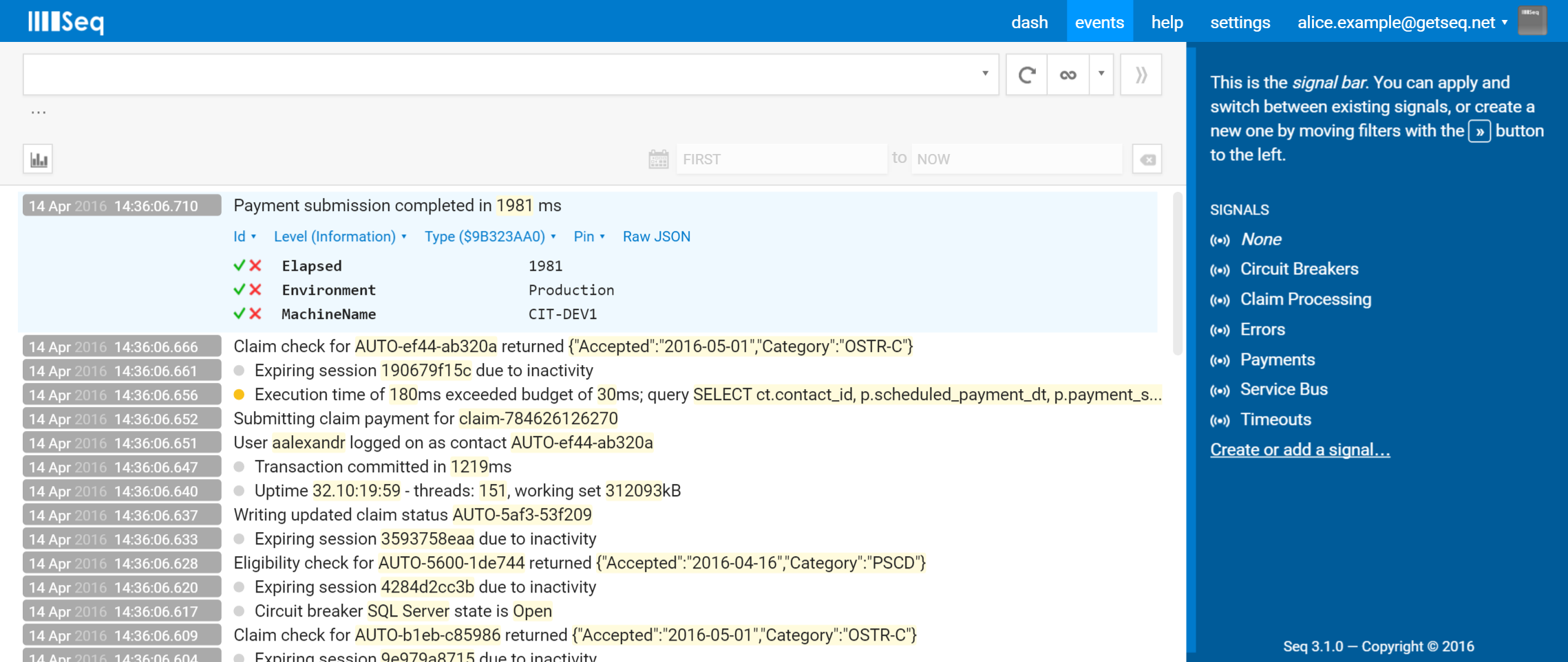 Structured Event Data