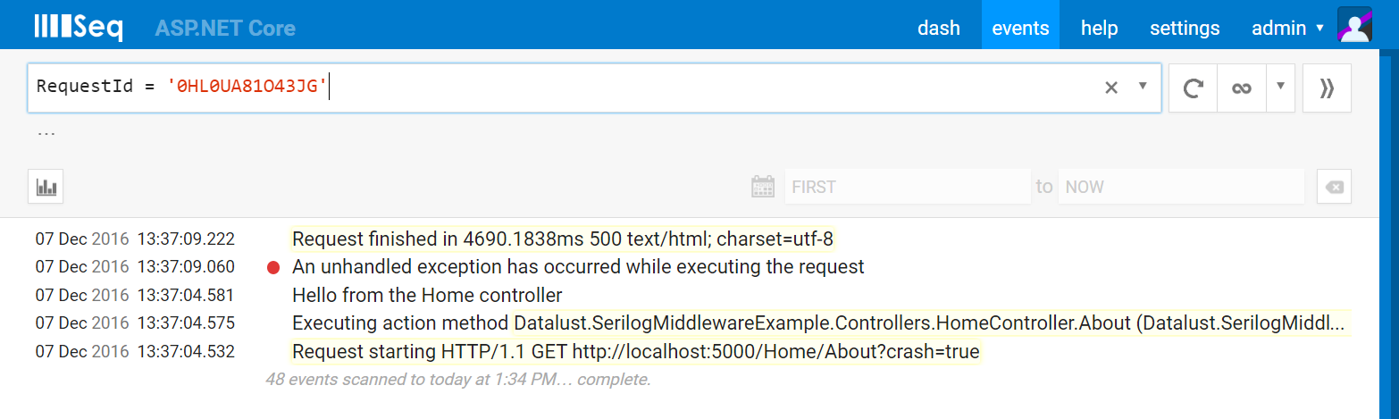 Default error