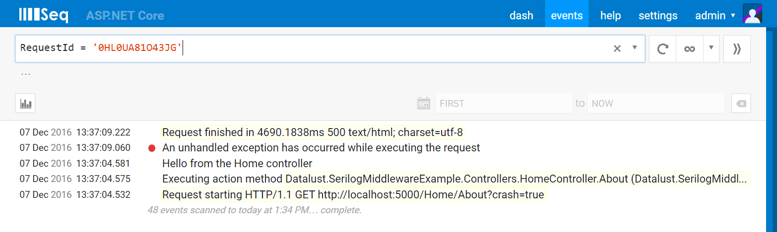 Default error