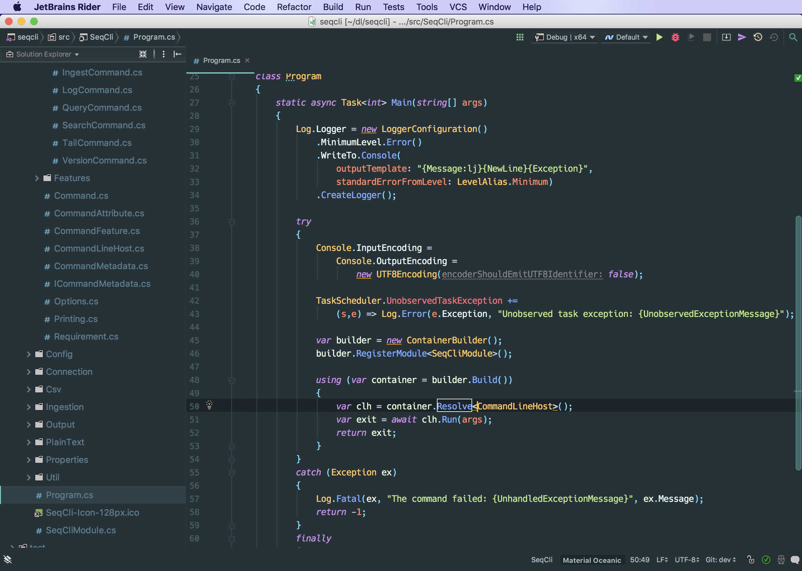 Rider on OSX