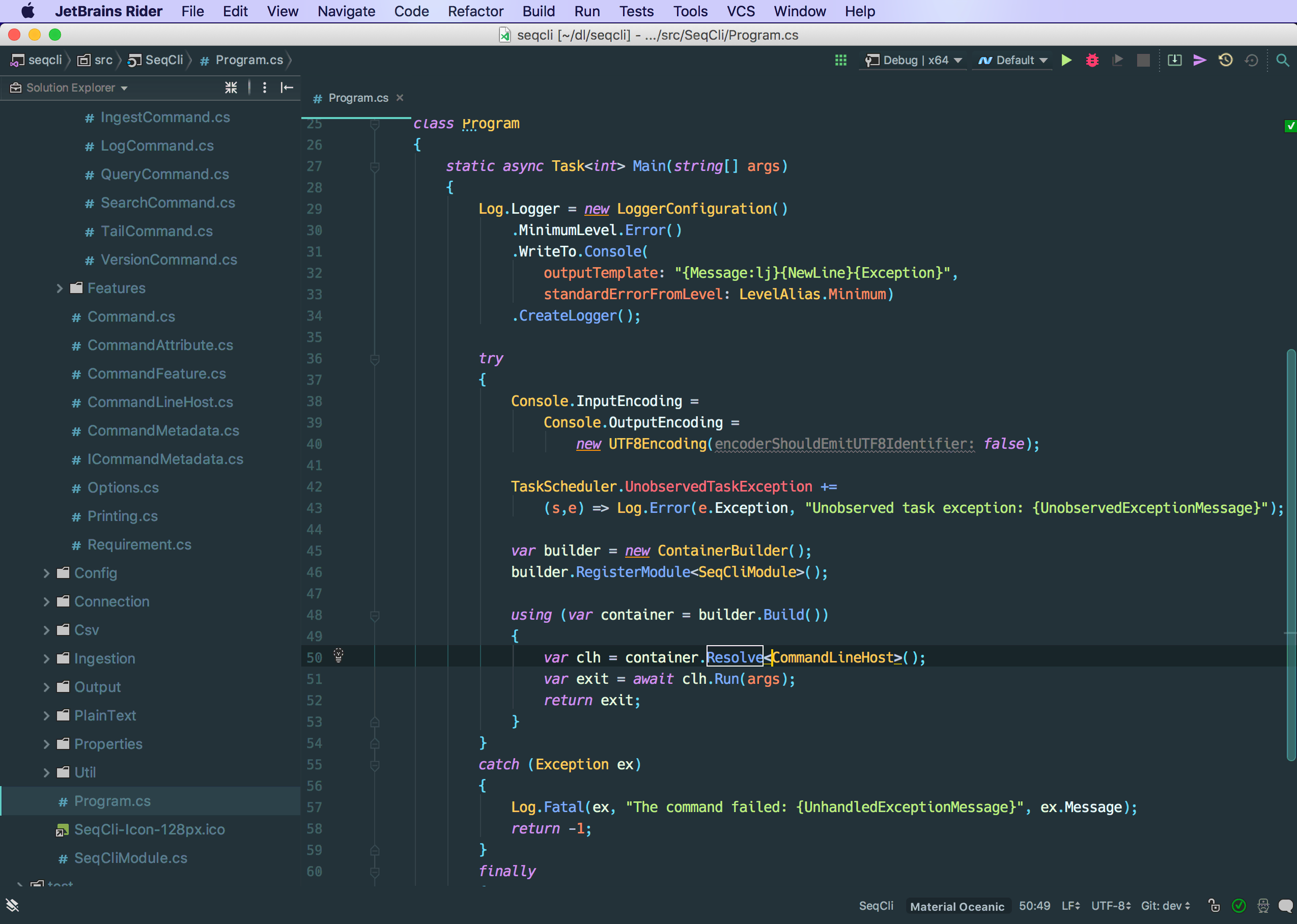 Rider on OSX