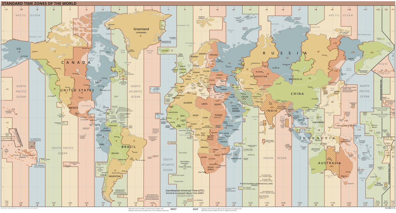 Time zones of the world