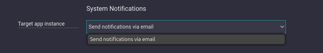 Setting the 'Target app instance' value.