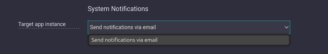 Setting the 'Target app instance' value.
