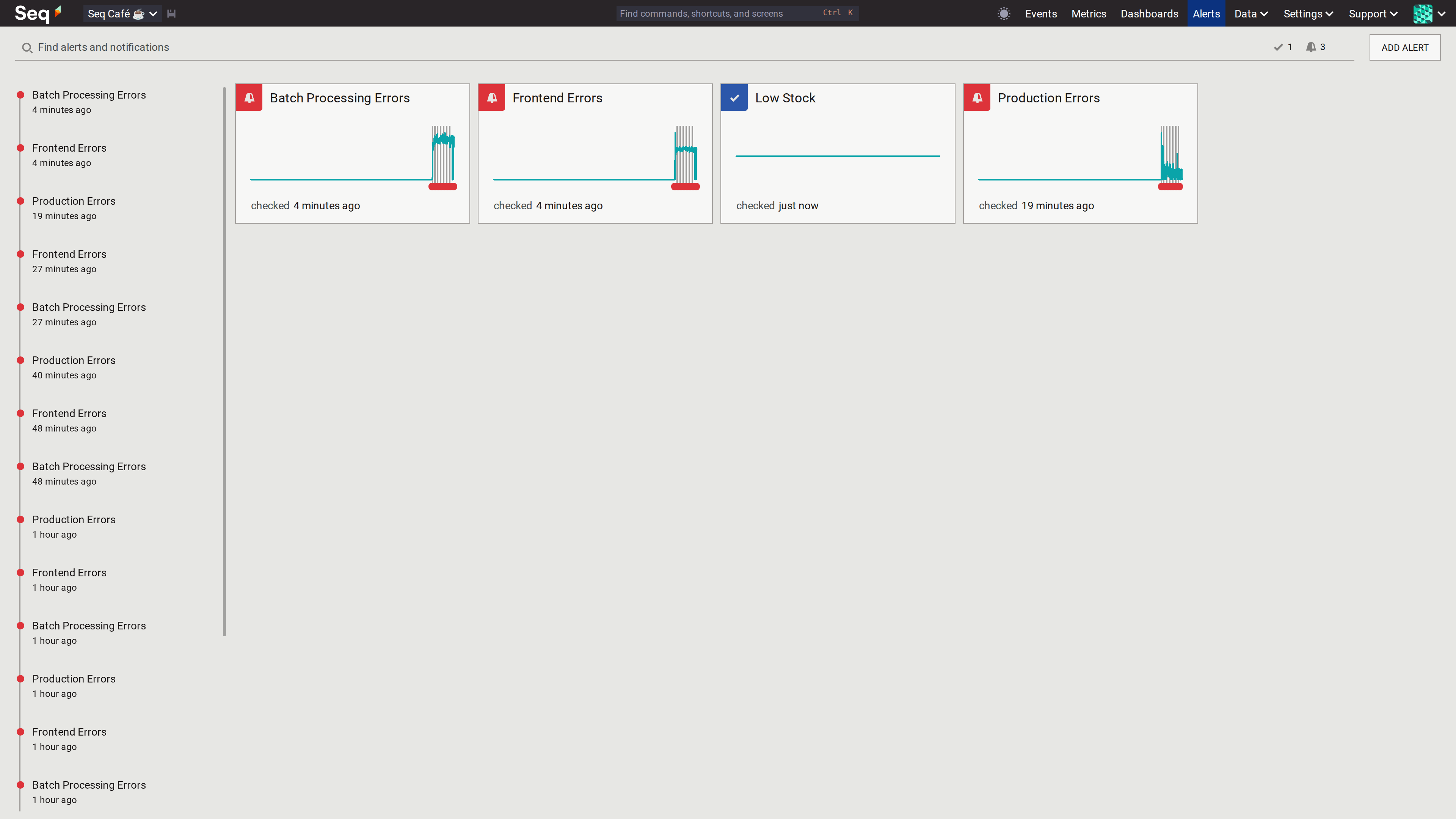 Seq Alerts Screenshot